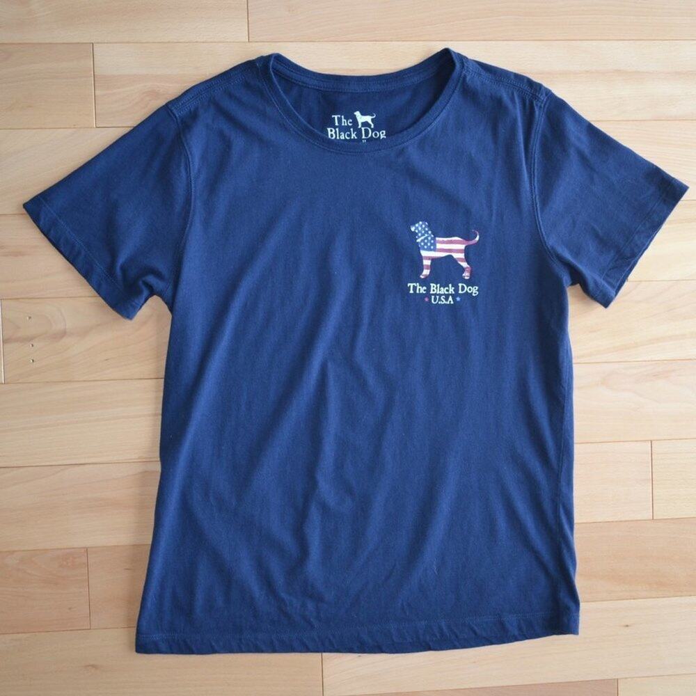 The Black Dog Short Sleeve Tee American Dog Size XS